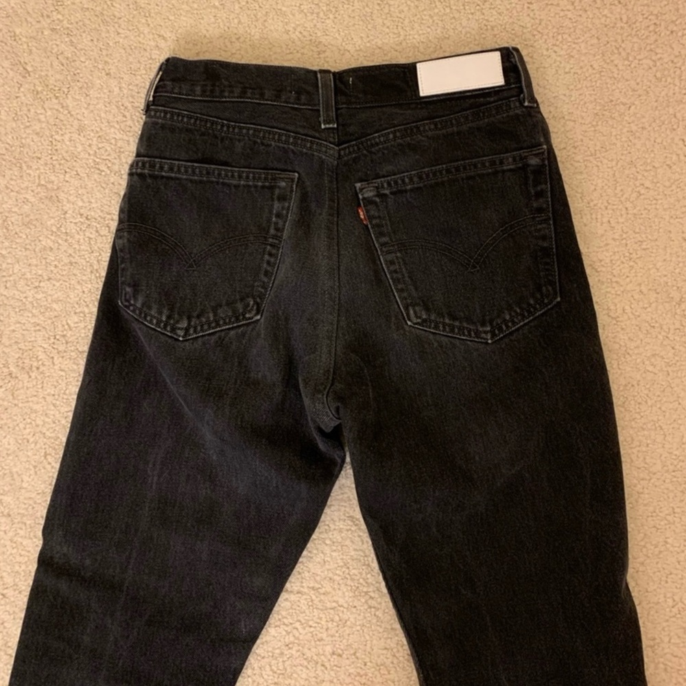 Re/Done Levi’s Black Slim Fit Denim Jeans 25